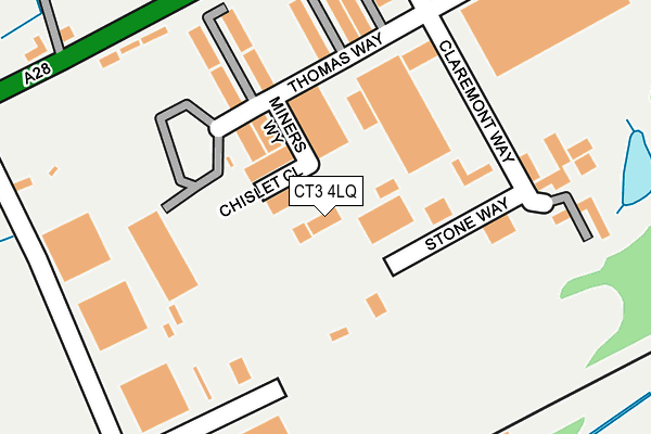 CT3 4LQ map - OS OpenMap – Local (Ordnance Survey) CT3 4LQ map - OS OpenMap – Local (Ordnance Survey)
