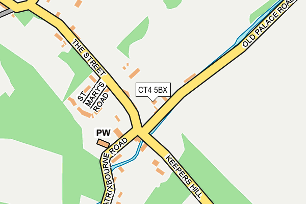 CT4 5BX map - OS OpenMap – Local (Ordnance Survey) CT4 5BX map - OS OpenMap – Local (Ordnance Survey)