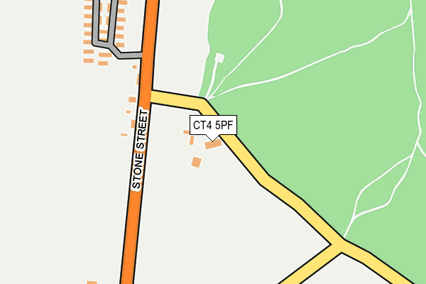 CT4 5PF map - OS OpenMap – Local (Ordnance Survey) CT4 5PF map - OS OpenMap – Local (Ordnance Survey)