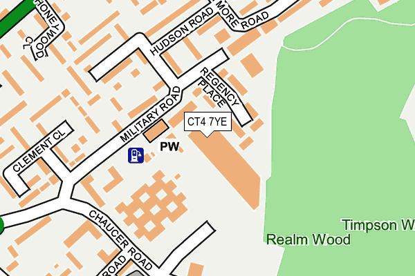 CT4 7YE map - OS OpenMap – Local (Ordnance Survey) CT4 7YE map - OS OpenMap – Local (Ordnance Survey)