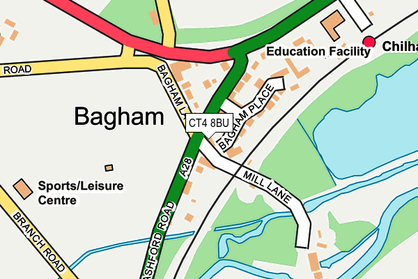 CT4 8BU map - OS OpenMap – Local (Ordnance Survey) CT4 8BU map - OS OpenMap – Local (Ordnance Survey)