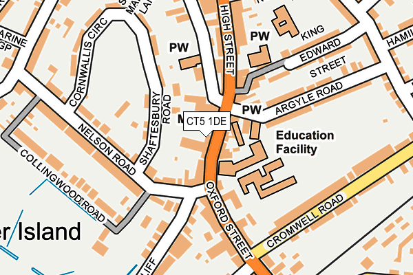 CT5 1DE map - OS OpenMap – Local (Ordnance Survey) CT5 1DE map - OS OpenMap – Local (Ordnance Survey)