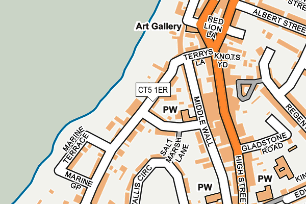 CT5 1ER map - OS OpenMap – Local (Ordnance Survey) CT5 1ER map - OS OpenMap – Local (Ordnance Survey)