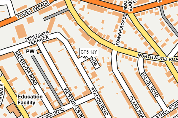 CT5 1JY map - OS OpenMap – Local (Ordnance Survey) CT5 1JY map - OS OpenMap – Local (Ordnance Survey)