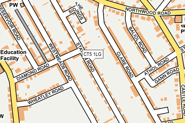 CT5 1LG map - OS OpenMap – Local (Ordnance Survey)