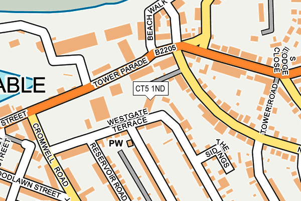 CT5 1ND map - OS OpenMap – Local (Ordnance Survey) CT5 1ND map - OS OpenMap – Local (Ordnance Survey)