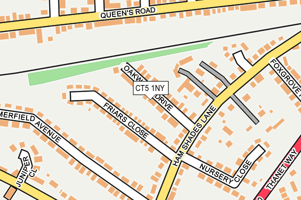CT5 1NY map - OS OpenMap – Local (Ordnance Survey) CT5 1NY map - OS OpenMap – Local (Ordnance Survey)