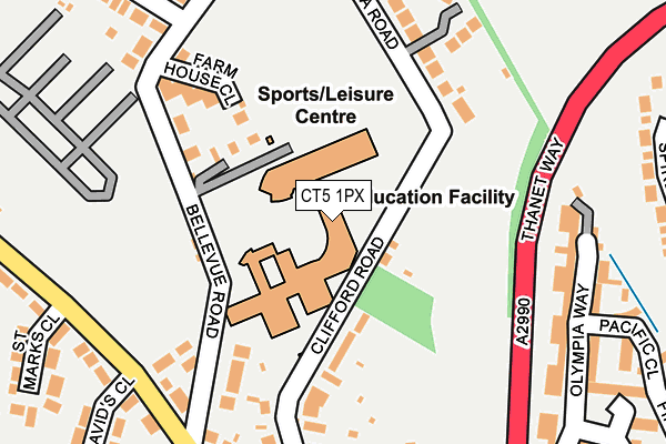 CT5 1PX map - OS OpenMap – Local (Ordnance Survey) CT5 1PX map - OS OpenMap – Local (Ordnance Survey)