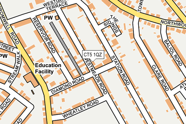 CT5 1QZ map - OS OpenMap – Local (Ordnance Survey) CT5 1QZ map - OS OpenMap – Local (Ordnance Survey)