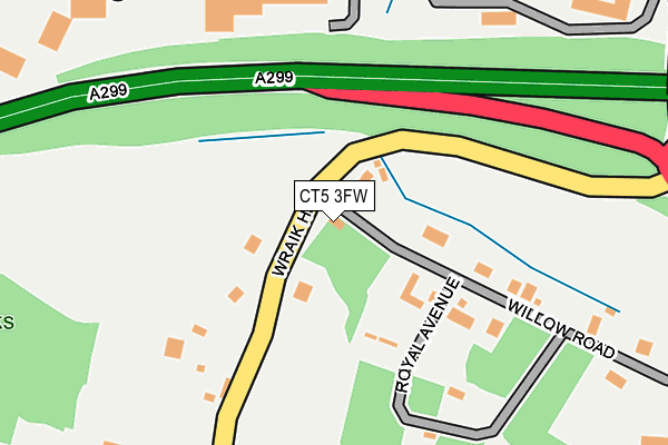 CT5 3FW map - OS OpenMap – Local (Ordnance Survey) CT5 3FW map - OS OpenMap – Local (Ordnance Survey)