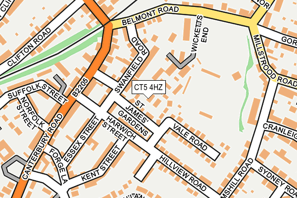 CT5 4HZ map - OS OpenMap – Local (Ordnance Survey) CT5 4HZ map - OS OpenMap – Local (Ordnance Survey)