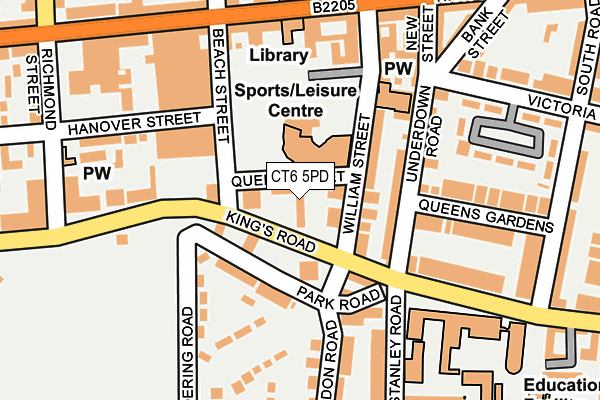 CT6 5PD map - OS OpenMap – Local (Ordnance Survey) CT6 5PD map - OS OpenMap – Local (Ordnance Survey)