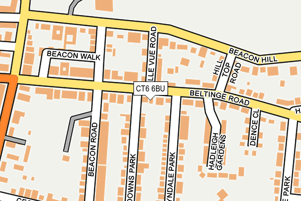 CT6 6BU map - OS OpenMap – Local (Ordnance Survey) CT6 6BU map - OS OpenMap – Local (Ordnance Survey)