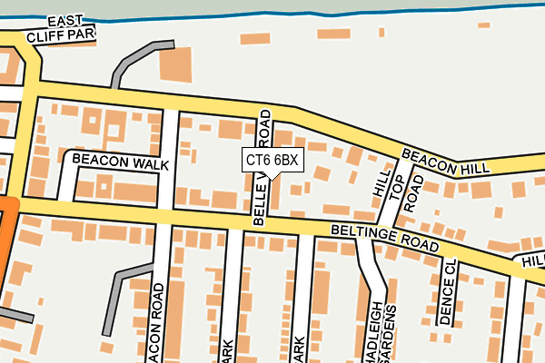 CT6 6BX map - OS OpenMap – Local (Ordnance Survey) CT6 6BX map - OS OpenMap – Local (Ordnance Survey)