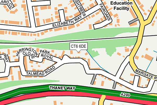 CT6 6DE map - OS OpenMap – Local (Ordnance Survey) CT6 6DE map - OS OpenMap – Local (Ordnance Survey)
