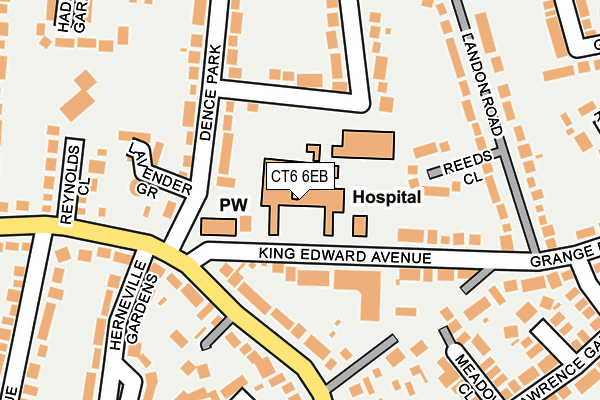 CT6 6EB map - OS OpenMap – Local (Ordnance Survey)