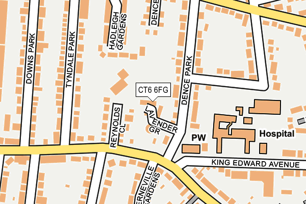 CT6 6FG map - OS OpenMap – Local (Ordnance Survey) CT6 6FG map - OS OpenMap – Local (Ordnance Survey)