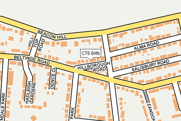 CT6 6HN map - OS OpenMap – Local (Ordnance Survey) CT6 6HN map - OS OpenMap – Local (Ordnance Survey)
