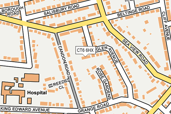 CT6 6HX map - OS OpenMap – Local (Ordnance Survey) CT6 6HX map - OS OpenMap – Local (Ordnance Survey)