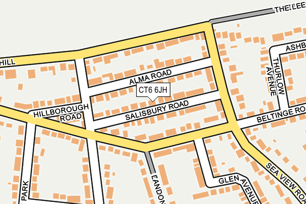 CT6 6JH map - OS OpenMap – Local (Ordnance Survey) CT6 6JH map - OS OpenMap – Local (Ordnance Survey)