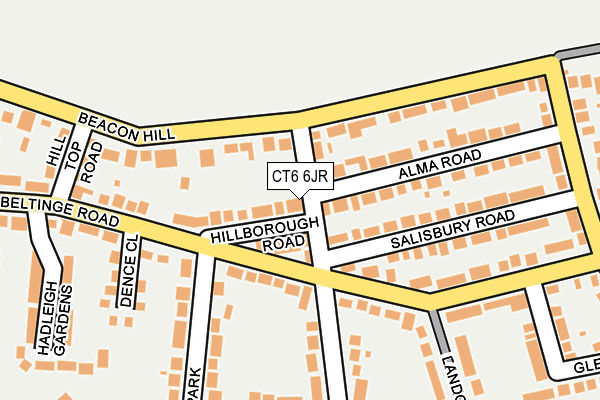 CT6 6JR map - OS OpenMap – Local (Ordnance Survey) CT6 6JR map - OS OpenMap – Local (Ordnance Survey)