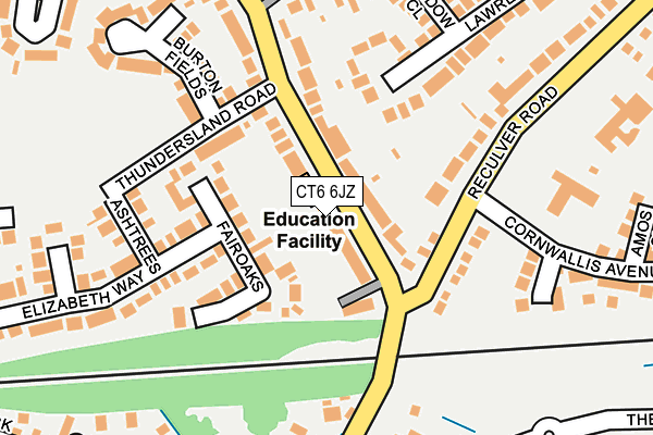 CT6 6JZ map - OS OpenMap – Local (Ordnance Survey) CT6 6JZ map - OS OpenMap – Local (Ordnance Survey)