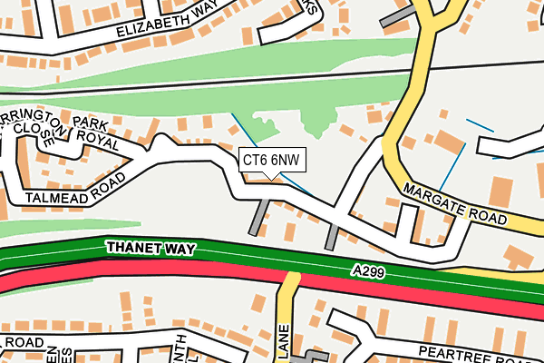 CT6 6NW map - OS OpenMap – Local (Ordnance Survey) CT6 6NW map - OS OpenMap – Local (Ordnance Survey)