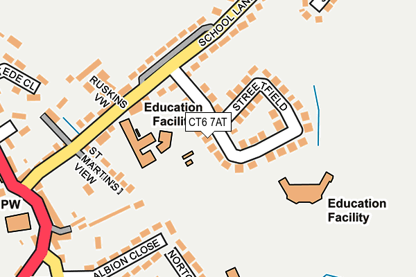 CT6 7AT map - OS OpenMap – Local (Ordnance Survey) CT6 7AT map - OS OpenMap – Local (Ordnance Survey)