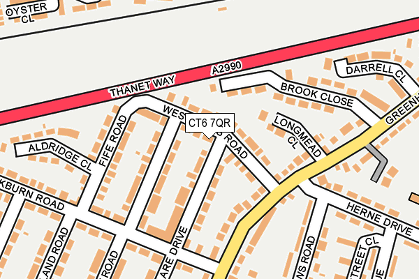 CT6 7QR map - OS OpenMap – Local (Ordnance Survey) CT6 7QR map - OS OpenMap – Local (Ordnance Survey)