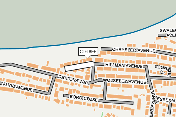 CT6 8EF map - OS OpenMap – Local (Ordnance Survey) CT6 8EF map - OS OpenMap – Local (Ordnance Survey)