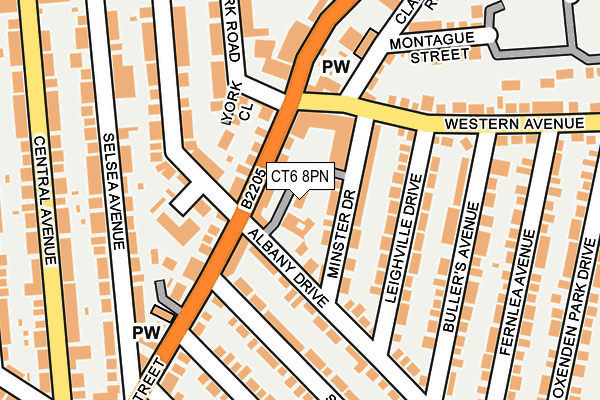 CT6 8PN map - OS OpenMap – Local (Ordnance Survey) CT6 8PN map - OS OpenMap – Local (Ordnance Survey)