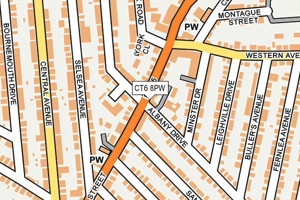 CT6 8PW map - OS OpenMap – Local (Ordnance Survey) CT6 8PW map - OS OpenMap – Local (Ordnance Survey)