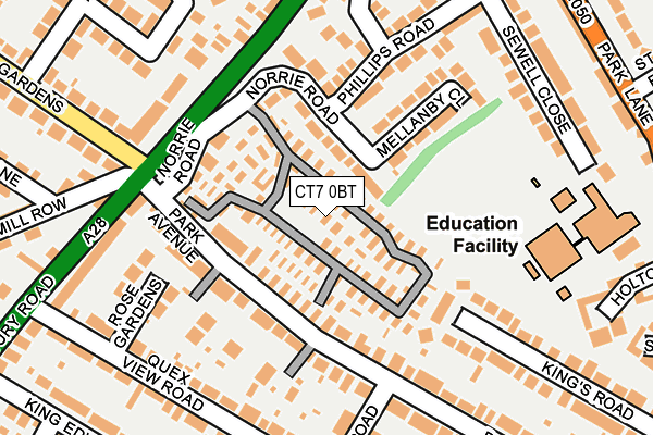 CT7 0BT map - OS OpenMap – Local (Ordnance Survey) CT7 0BT map - OS OpenMap – Local (Ordnance Survey)