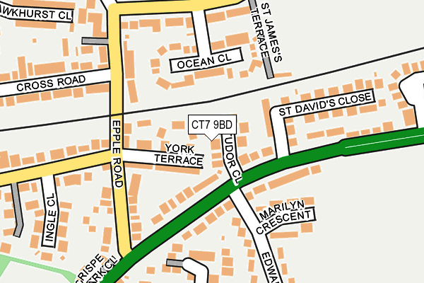 CT7 9BD map - OS OpenMap – Local (Ordnance Survey) CT7 9BD map - OS OpenMap – Local (Ordnance Survey)