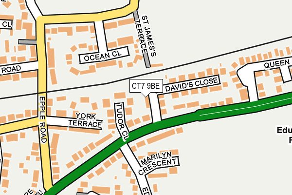CT7 9BE map - OS OpenMap – Local (Ordnance Survey) CT7 9BE map - OS OpenMap – Local (Ordnance Survey)