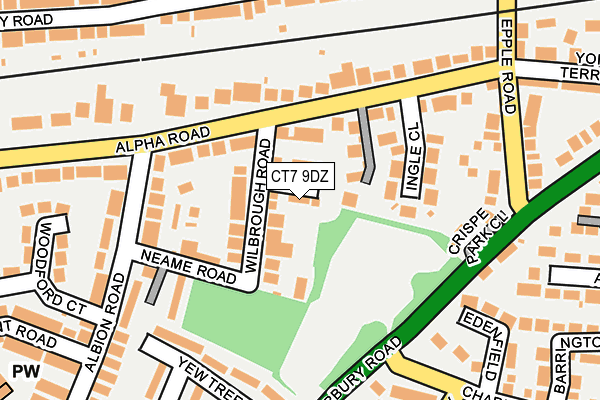 CT7 9DZ map - OS OpenMap – Local (Ordnance Survey) CT7 9DZ map - OS OpenMap – Local (Ordnance Survey)