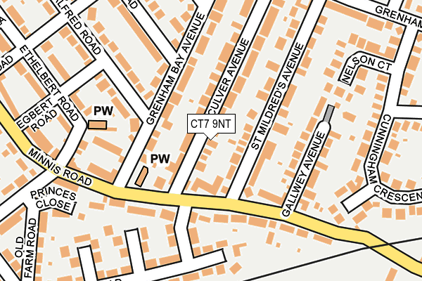 CT7 9NT map - OS OpenMap – Local (Ordnance Survey) CT7 9NT map - OS OpenMap – Local (Ordnance Survey)