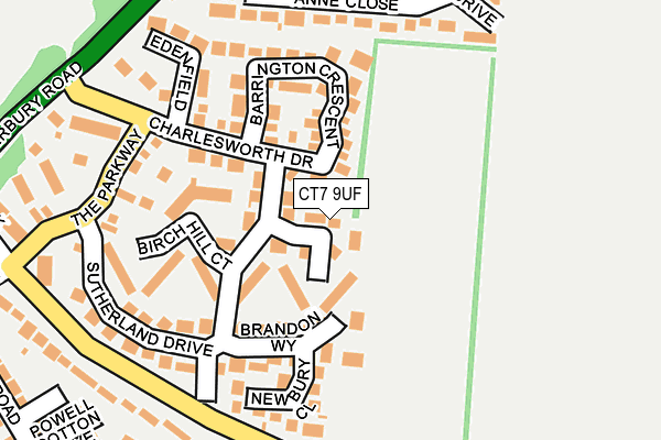 CT7 9UF map - OS OpenMap – Local (Ordnance Survey) CT7 9UF map - OS OpenMap – Local (Ordnance Survey)