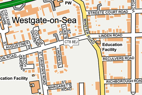 CT8 8EJ map - OS OpenMap – Local (Ordnance Survey) CT8 8EJ map - OS OpenMap – Local (Ordnance Survey)