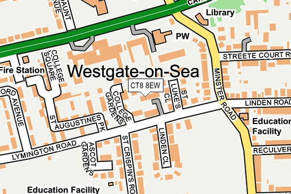 CT8 8EW map - OS OpenMap – Local (Ordnance Survey) CT8 8EW map - OS OpenMap – Local (Ordnance Survey)