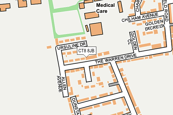 CT8 8JB map - OS OpenMap – Local (Ordnance Survey) CT8 8JB map - OS OpenMap – Local (Ordnance Survey)
