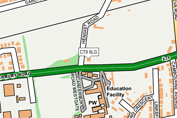 CT8 8LG map - OS OpenMap – Local (Ordnance Survey) CT8 8LG map - OS OpenMap – Local (Ordnance Survey)