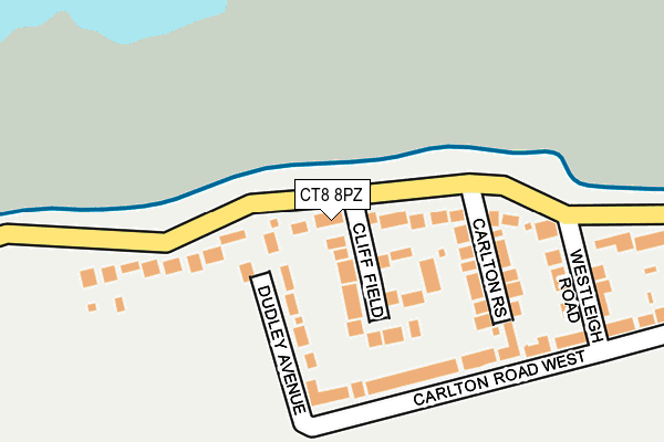 CT8 8PZ map - OS OpenMap – Local (Ordnance Survey) CT8 8PZ map - OS OpenMap – Local (Ordnance Survey)