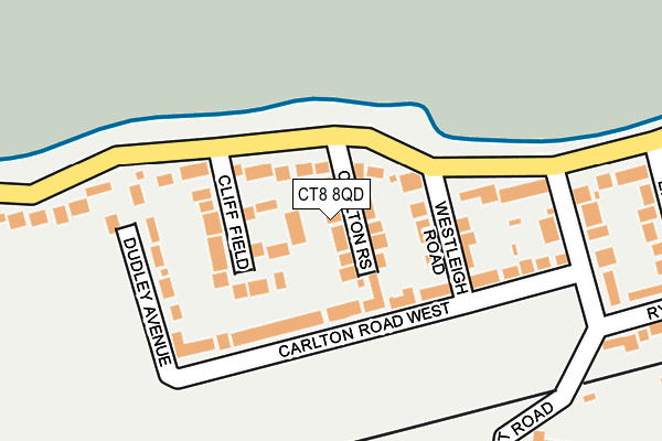 CT8 8QD map - OS OpenMap – Local (Ordnance Survey) CT8 8QD map - OS OpenMap – Local (Ordnance Survey)