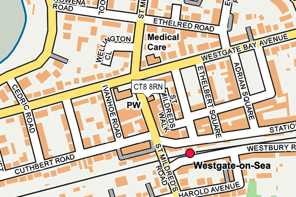 CT8 8RN map - OS OpenMap – Local (Ordnance Survey) CT8 8RN map - OS OpenMap – Local (Ordnance Survey)