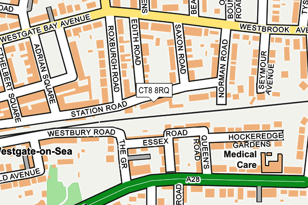 CT8 8RQ map - OS OpenMap – Local (Ordnance Survey) CT8 8RQ map - OS OpenMap – Local (Ordnance Survey)