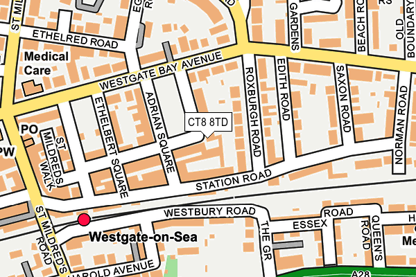 CT8 8TD map - OS OpenMap – Local (Ordnance Survey) CT8 8TD map - OS OpenMap – Local (Ordnance Survey)