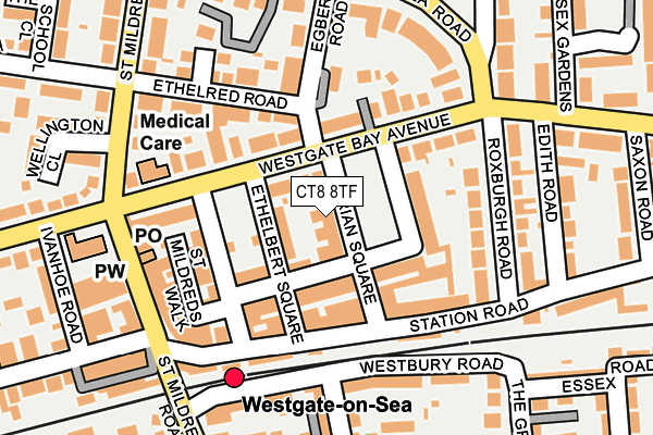 CT8 8TF map - OS OpenMap – Local (Ordnance Survey) CT8 8TF map - OS OpenMap – Local (Ordnance Survey)