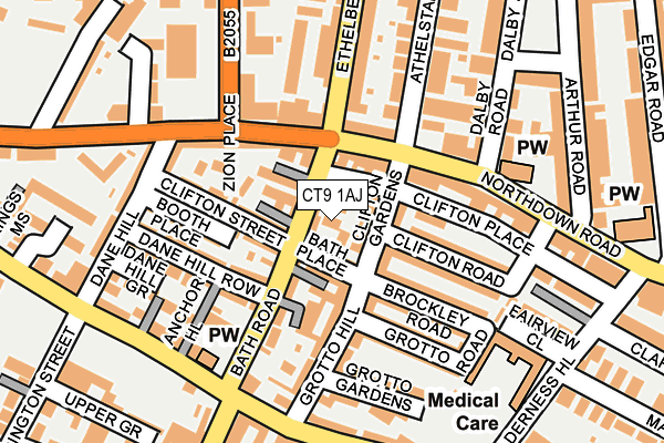 CT9 1AJ map - OS OpenMap – Local (Ordnance Survey) CT9 1AJ map - OS OpenMap – Local (Ordnance Survey)