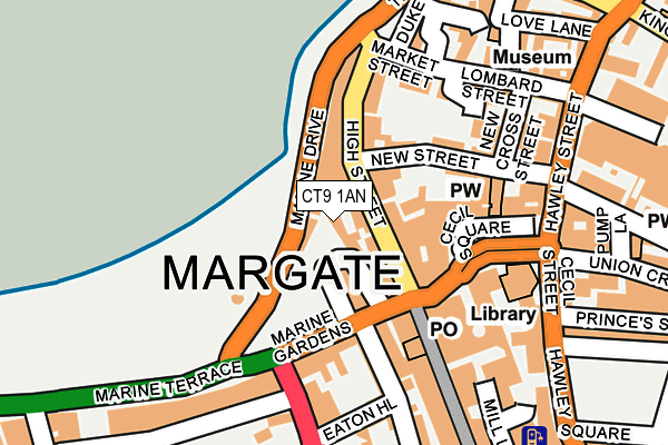 CT9 1AN map - OS OpenMap – Local (Ordnance Survey) CT9 1AN map - OS OpenMap – Local (Ordnance Survey)